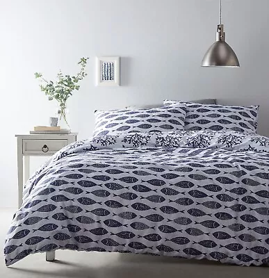 Cove Reversible Easy Care Super King Duvet Cover Set With Pillow Cases • £19.99