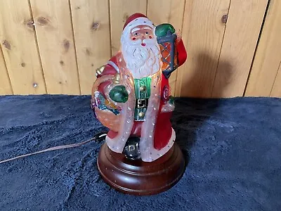 Vintage “OLD WORLD CHRISTMAS” YULETIDE SANTA LIGHT On Wood Base • $50