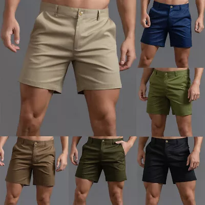 Men's Beach Shorts Stretch Quick Dry Lightweight Golf Chino Pockets Short Pants • $18.92