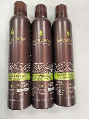 Macadamia Professional Flex Hold Shaping Hairspray 3 Pieces Bundle 10 Oz 328 Ml • $24.99