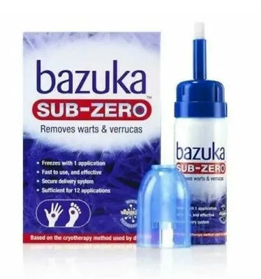 Bazuka Sub-Zero Verruca And Wart Freeze Treatment 50ml 12 Applications • £13.95