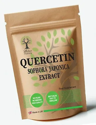 Quercetin Capsules 500mg Vegan 98% Genuine Extract Quercetin Powder Supplement • £16.98