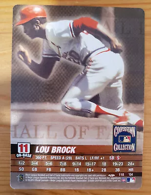 2004 MLB Showdown Lou Brock Cooperstown Collection #118 Cardinals • $5