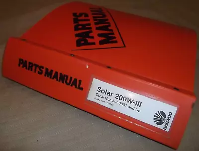 Daewoo Solar 200w-iii Excavator Parts Manual Book S/n 00001-up • $69.99