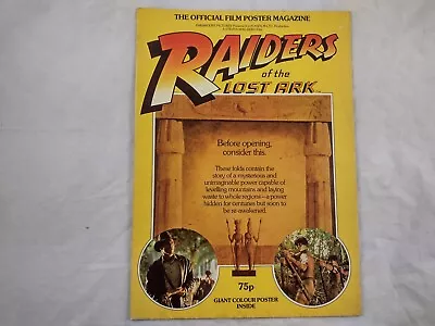 Raiders Of The Lost Ark Poster Magazine By Phoenix Publications • £21.99