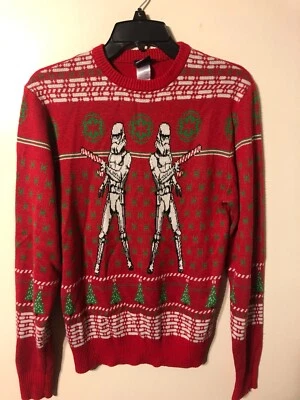 $8.99 • Buy STAR WARS STORM TROOPERS Red CHRISTMAS SWEATER Size Small