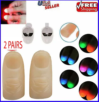 2 Pairs Magic Tricks Thumb Light Magic Light-up Finger Illusion Magicians • $8.79