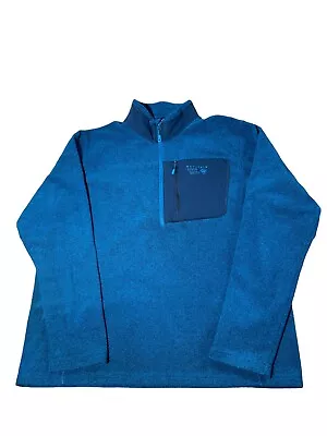 Mountain Hardwear Toasty Twill Jacket 1/2 Zip Pullover Jacket Size XL Blue • $29.40