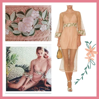 $199 • Buy Alice Mccall Can't Get Better Than This Dress Rose / Peach 8 US 4  Embroidered 