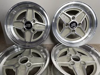 Ford Escort Mk2 RS2000 4 Spoke Alloy Wheels 6X13 Refurb’d Dove Grey Diamond Cut • $1256.64