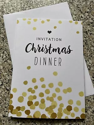 New Hallmark Large Invitation To Christmas Dinner Card Top Quality Look Xmas • £1.49