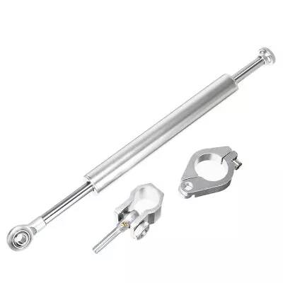 330mm Silver Aluminum Motorcycle Steering Damper Fork Stabilizer Universal • $52.10