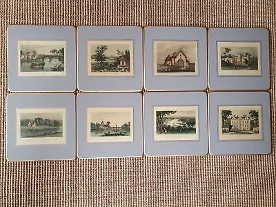 Set Of 8 Vintage Placemats Featuring Period Scenes Of London And Surrey • £15