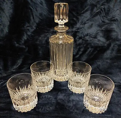 Gorham Crystal Althea Spirit Decanter With Stopper & 4 Glasses West Germany • $40