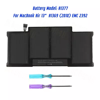 For MacBook Air 13  A1369 (2010) EMC 2392 Battery A1377 7000mAh 50Wh+Screwdriver • $36.83