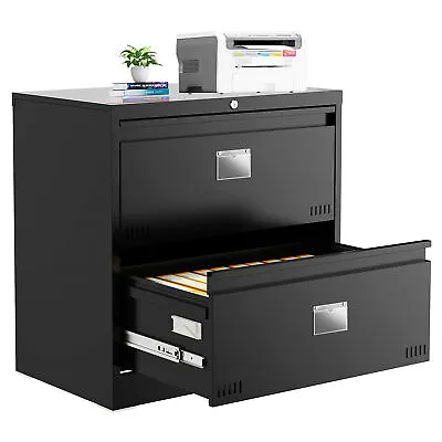 Metal 2 Drawer Lateral File Cabinet Metal Filing Storage Cabinet Office Storage • $109.99