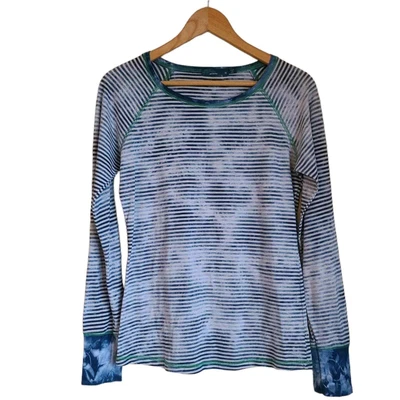 $19.49 • Buy Prana Burnout Dip Dye Long Sleeve Tee Womens Size M
