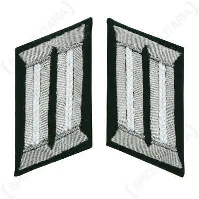 £14.95 • Buy WW2 German Officer White Collar Tabs (Infantry) - Reproductions