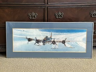 Vintage Keith Ferris B-17 Thunderbird Art Print  Fortress Under Fire  1976 WWII • $219.90