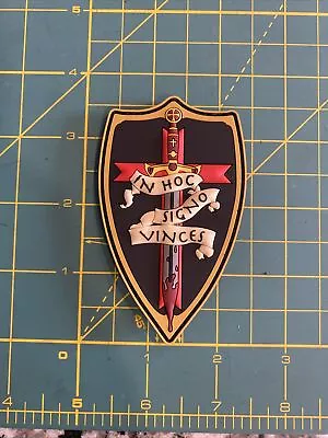 Masonic Knights Templar York Rite IN HOC SIGNO VINCES Patch PVC Shield Hook Loop • $6.99