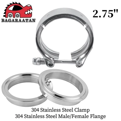 $31.49 • Buy 2.75'' V-Band Clamp Stainless Steel Male Female For Turbo / Engine / Intake Pipe