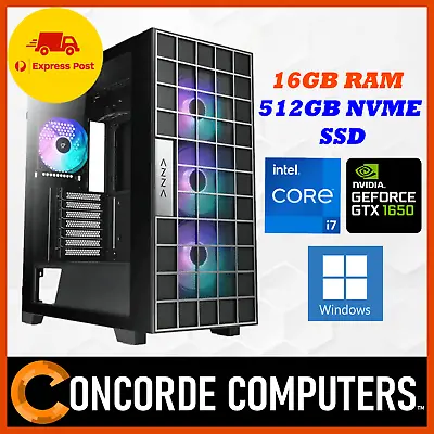 Intel Core I7 16GB RAM DDR4 512GB SSD GTX 1650 Desktop PC Computer GAMING OFFICE • $899