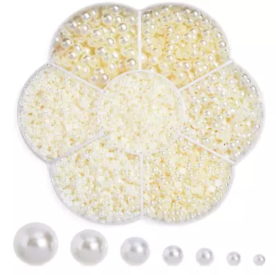 Genie Crafts 16000 Pack Flatback Pearls For Crafts Nail Art Jewelry Decoration • $10.49