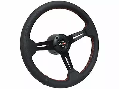 1984-89 C4 Corvette S6 Perforated Leather Steering Wheel Kit Red Stitch • $300.07