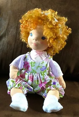 Waldorf Style Baby Doll Rag Doll Natural Doll - Curly - 25 Cms (10 Inches) • £90