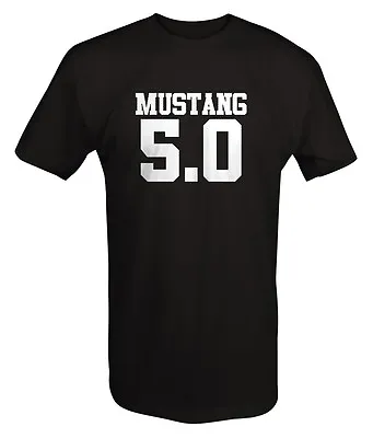 $19.95 • Buy T Shirt -Mustang 5.0 V8 Sports Jersey Style Ford Racing Pony Car
