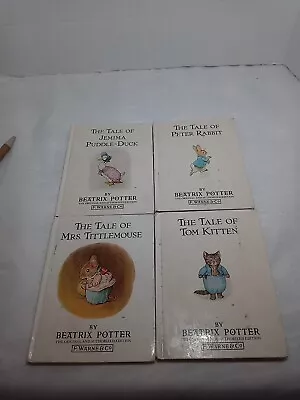 Vintage World Of Peter Rabbit Beatrix Potter 4 Hardcover Mini Books 1985 • $9.99