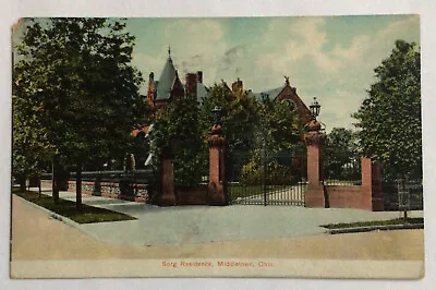 1918 Postcard Middletown Ohio Sorg Residence #16 • $5.95