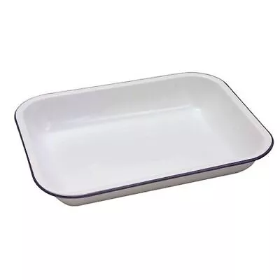 Falcon 24cm Enamel Oblong Pie Dish Roasting Baking Serving Camping Caravan Cook • £8.09