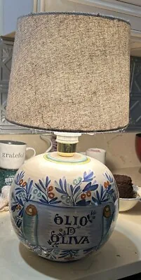 Vintage Frattelli Mari DeRuta Pottery Lamp  Hand Painted For Mondavi Works! • $175