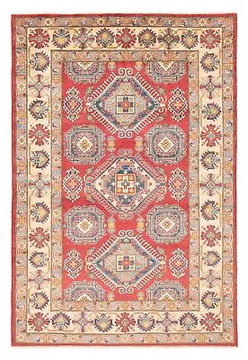 Traditional Hand-Knotted Geometric Carpet 6'7  X 9'5  Wool Area Rug • $961.40