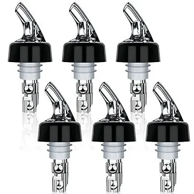 Liquor Bottle Pourers Set Of 6 Pourer Pour Spouts 1 Oz Measured Measuring Liquor • $19.70