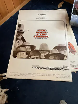 The Cowboys John Wayne 40x60 Original Movie Poster • $45