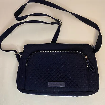 Vera Bradley RFID Blocking Microfiber Little Hipster Purse Bag Crossbody Blue • $28