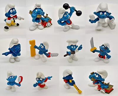 Vintage ~SMURF COLLECTABLE FIGURINES~ Peyo PVC 1960/70/80's ~CHOOSE YOUR OWN~ • $16