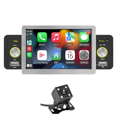 Single Din 5in Touch Screen Car Stereo Radio Player For Apple CarPlay FM USB • $152.69