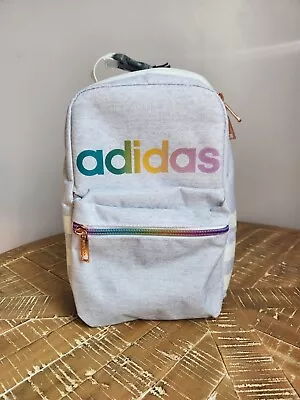 Adidas Santiago 2 White Rainbow Zippered Compartment Insulated Lunch Bag Box • $26.95