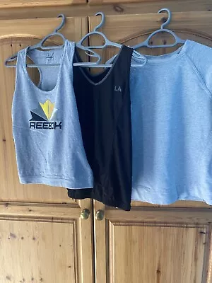 Ladies Gym Top Bundle Reebok La Gear Next Sweater And Vests Size 10 / 12 • £4.99