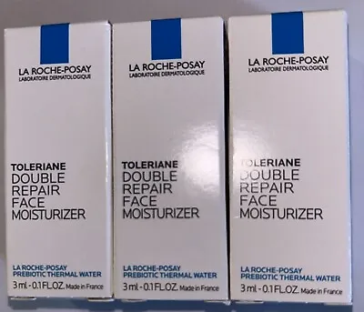 3 La Roche Posay Toleriane Double Repair Face Moisturizer 0.1 Oz/3mL Mini • $16.95