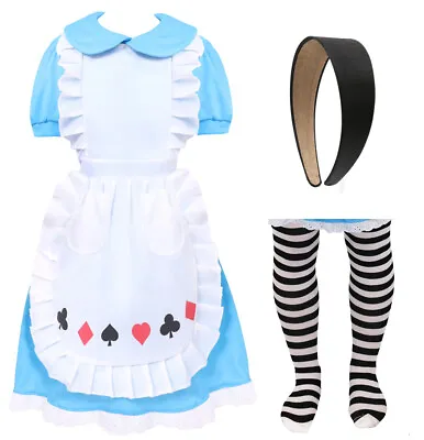 £14.99 • Buy Girls Alice In Wonderland Costume Dress Kids Childs World Book Day Fancy Dress
