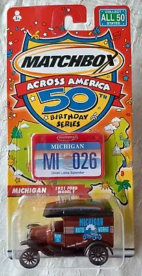 Matchbox Across America 50th Birthday Series Michigan 1921 Ford Model T New • $4.75