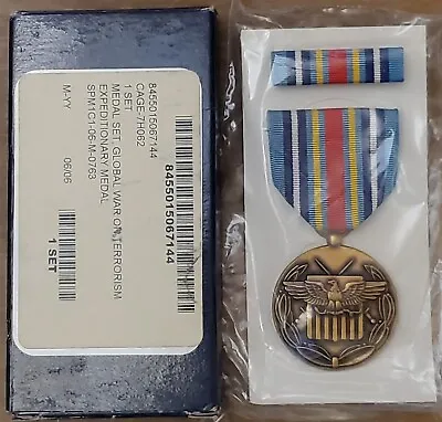 U.S. Forces Global War On Terrorism Expeditionary Medal & Ribbon Set USGI W/Box  • $12.99