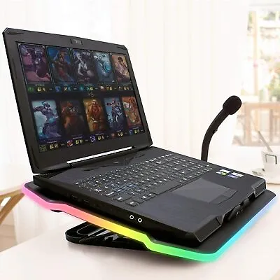 KLIM Ultimate RGB Gaming Laptop Cooling Pad Stand Quiet Up To 17  Notebooks • $42.95