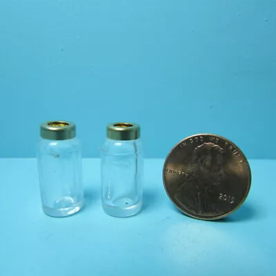 Dollhouse Miniature Modern Mason Canning Jar Set With Removable Lids FA40134 • $2.69