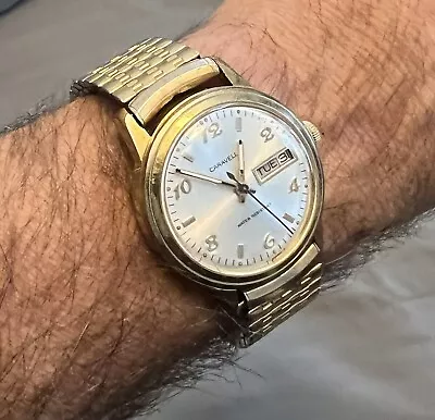 $30 • Buy Caravelle N3 By Bulova Vintage Watch 34mm Hand Wind Day Date ￼LOWER $$$ Speidel