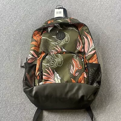 Hurley Men's Renegade 2 Backpack Green Hawaiian Floral Pattern W/ Laptop Sleeve • $30